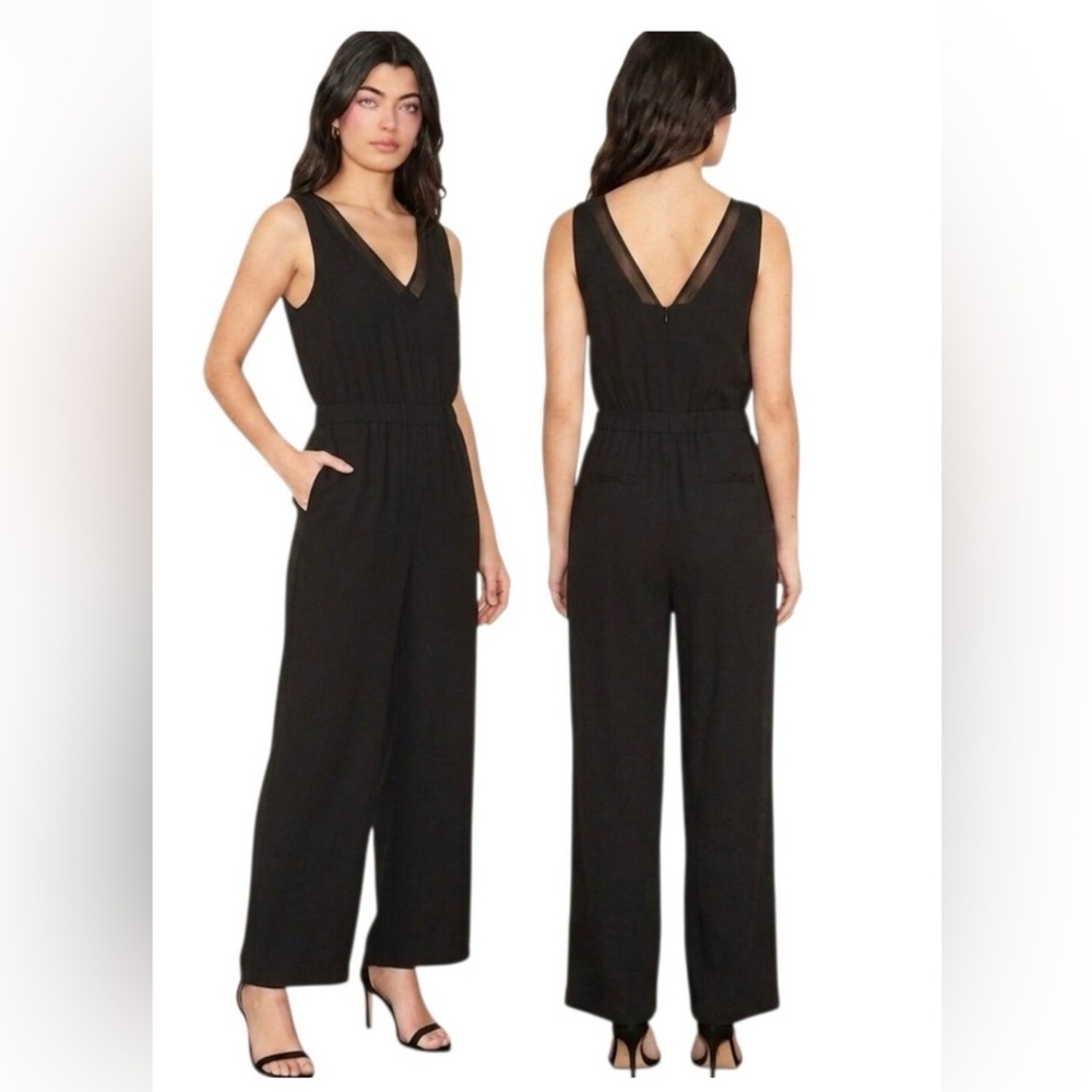 Banana Republic Classic Black Women's Tie-Waist Jumpsuit Pantsuit